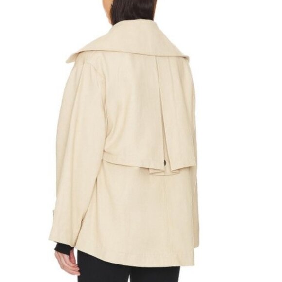 Free People Highlands Peacoat Medium Oversized Relaxed 100% Cotton - Picture 5 of 7